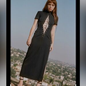 PRISCAVera Lace-Up Dress